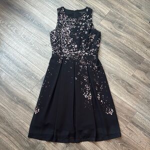 Elegant Black Floral Dress